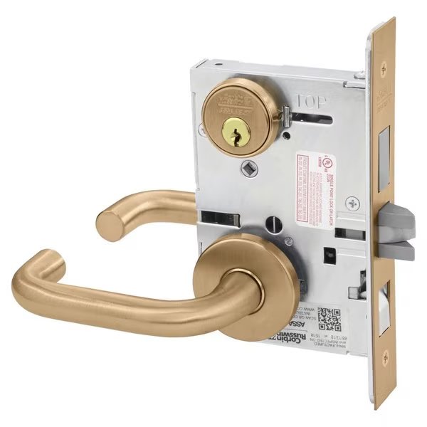Entrance or Apartment Mortise Lock, LW Lever, A Rose, Satin Bronze, Corbin Russwin, Mfr#: ML2048 LWA 612